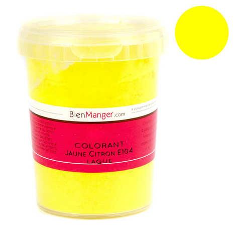 Colorant alimentaire jaune citron E104 - Poudre liposoluble - Pot 100g