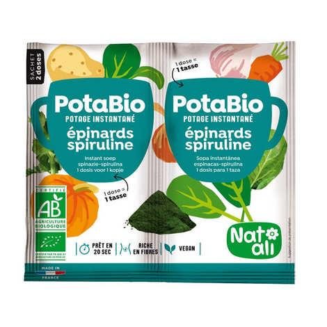 Potabio aux épinards-spiruline - potage instantané bio - 2 sachets de 8.5g