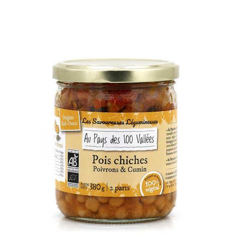 Les savoureuses légumineuses bio - Pois chiches poivron et cumin - Bocal de 380g