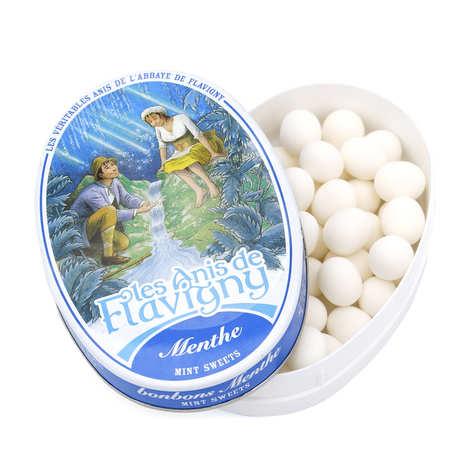 Bonbons à l'anis aromatisés à la menthe fraiche - Boîte ovale décorée - Boite de 50g