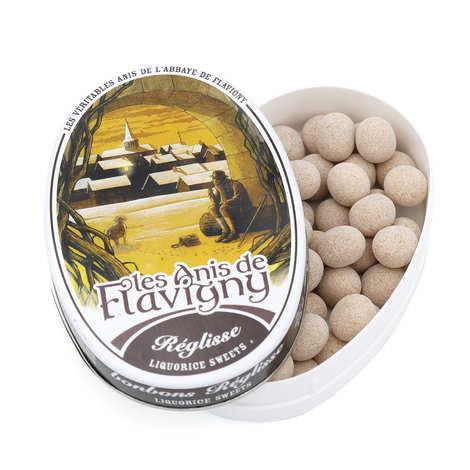 Bonbons à l'anis aromatisés à la réglisse - Boîte ovale décorée - Boite de 50g