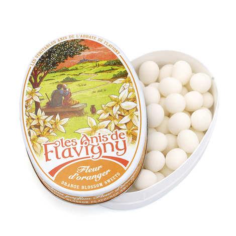 Bonbons à l'anis aromatisés à la fleur d'oranger - Boîte ovale décorée - Boite de 50g