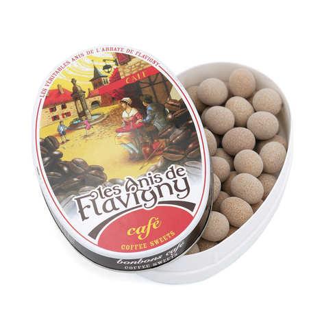 Bonbons à l'anis aromatisés au café - Boîte ovale décorée - Boite de 50g