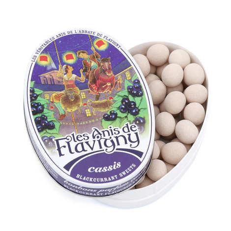Bonbons à l'anis aromatisés au cassis - Boîte ovale décorée - Boite de 50g