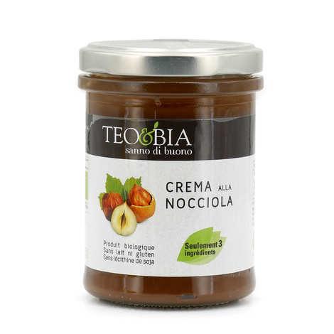 Pâte à tartiner aux noisettes bio sans gluten et sans lactose - Teo & Bia - Pot de 1kg