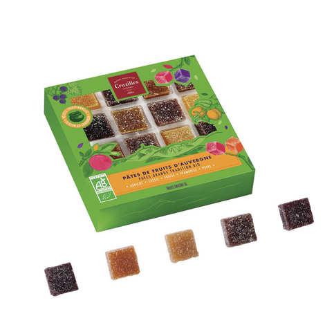 Coffret 16 pâtes de fruits d'Auvergne assorties - Grande Tradition bio - Boîte de 210g
