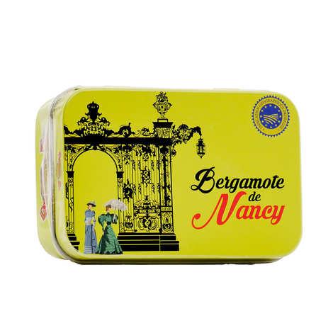 Bergamotes de Nancy IGP - Petite boîte colorée vintage - Boîte jaune de 50g